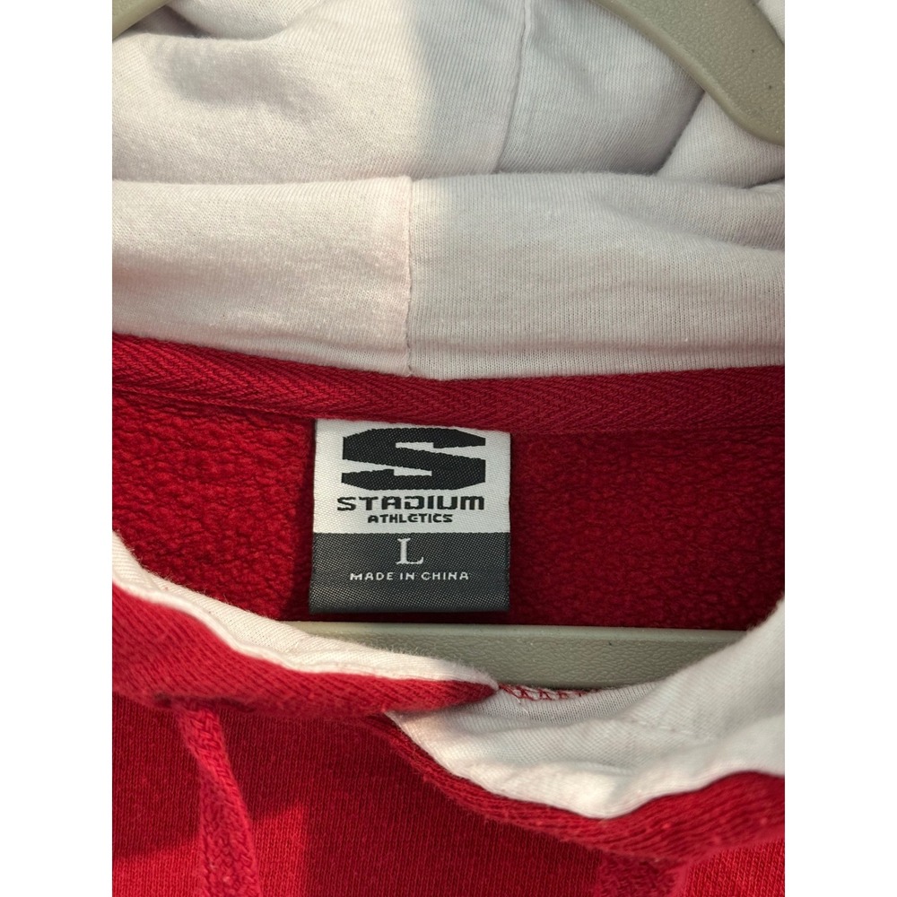 Stadium Athletics Indiana Hoosiers Red Hoodie Embroidered Sweatshirt Kids Large - Picture 6 of 12